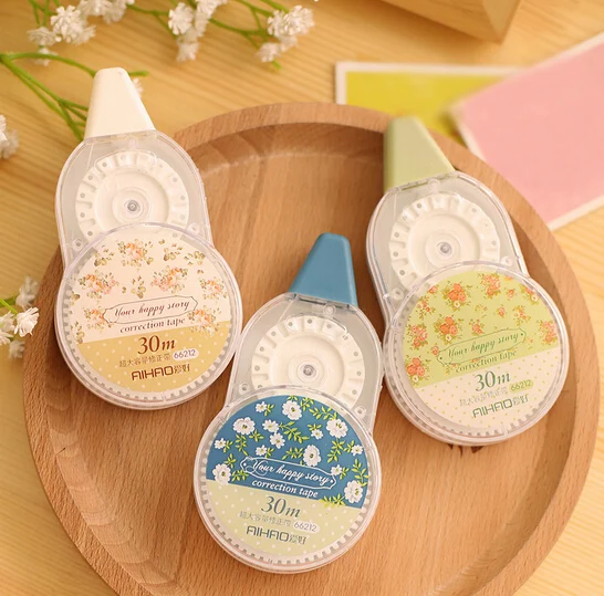 

4 pcs/lot Sweet Flower Design Correction Tape For School Kids Stationery Office Supplies(tt-4602)