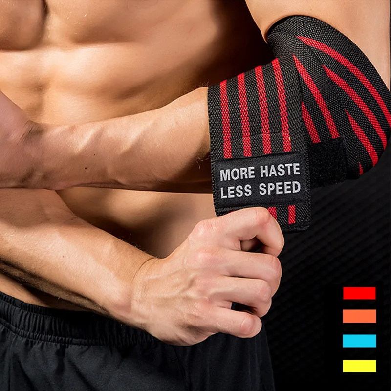 

1 Pair Weightlifting Adjustable Bandage Elbow Wraps Elastic Straps Brace Support Protector for Gym Fitness Workout Bodybuilding