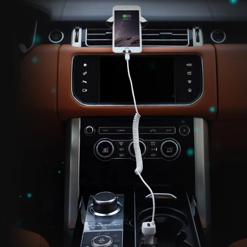 Автомобильное зарядное устройство с двумя USB портами 5 В/2 1 А|Кабели адаптеры и