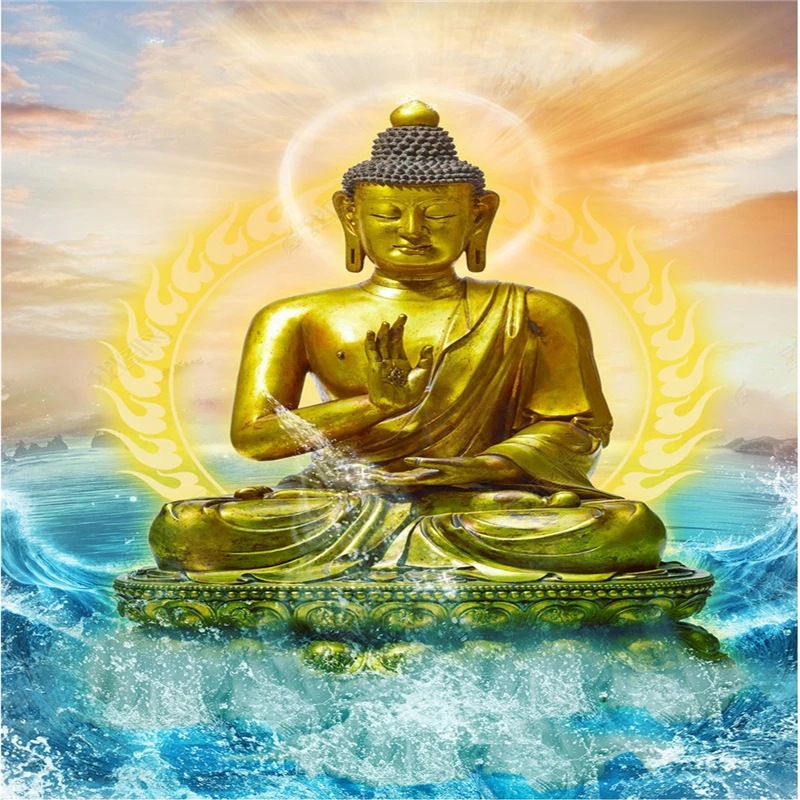 beibehang Large Custom Wallpapers Temple New Year Sakyamuni Buddha Poster papel de parede para quarto wall paper | Обустройство дома