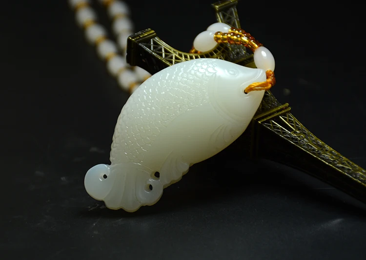Xinjiang Hetian Jades Fish Hanging Hand-made Hand-held Parts Over the Years Jadees Necklace | Украшения и аксессуары
