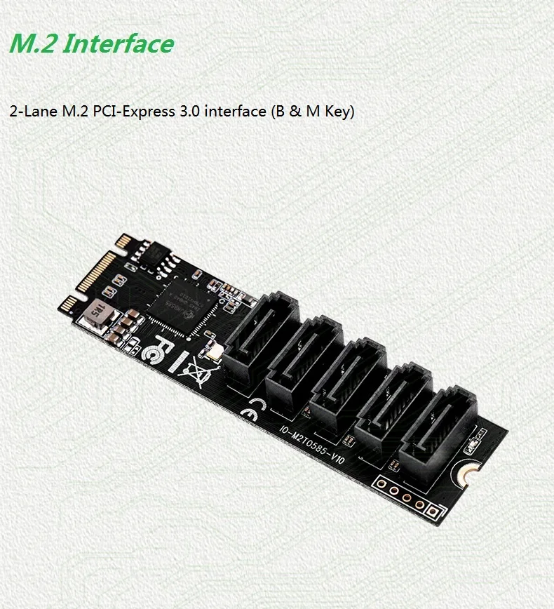 H1111Z добавить на карты M.2/M2 адаптер SSD M2 SATA адаптер Жесткий диск M2 к SATA карта NGFF M.2 SATA адаптер 5 портов SATA3 Riser Card