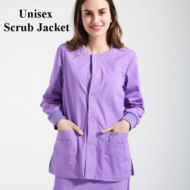 Jacket 3 Женская и мужская медицинская куртка, Униформа, теплые куртки, пальто, скрабы, наборы, униформа для кормления, застежка спереди, вязаные манжеты, хирургические рабочие наряды - Цвет: Jacket 3