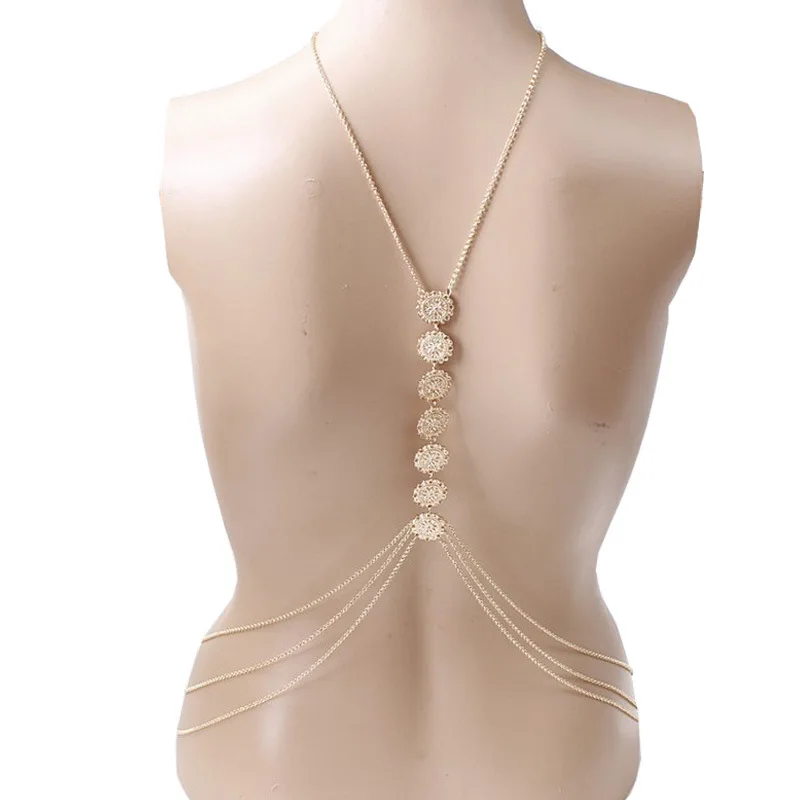 Цепочка для тела в богемном стиле женская пикантный пляжный аксессуар цепочка с