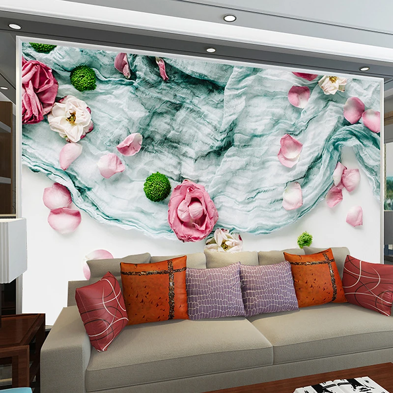 3D фотообои с цветами на заказ обои для детской комнаты милая девушка спальни