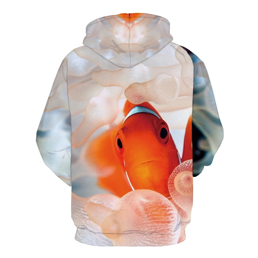 KYKU Fish/3d Толстовка с капюшоном для мужчин толстовки принтом карпа толстовка