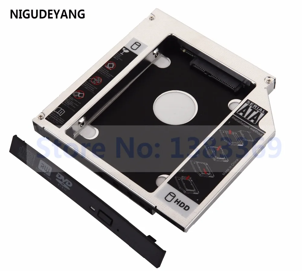

NIGUDEYANG NEW SATA 12.7mm 2nd HDD HD SSD Hard Drive Caddy Tray Adapter for Dell Studio 1735 1737 1745