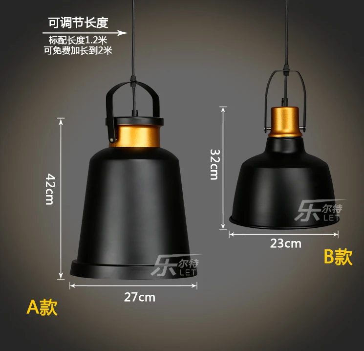 

Vintage pendant light simple retro Restaurant Bar Lights wrought loft industrial control bar aluminum pot pendant lamp