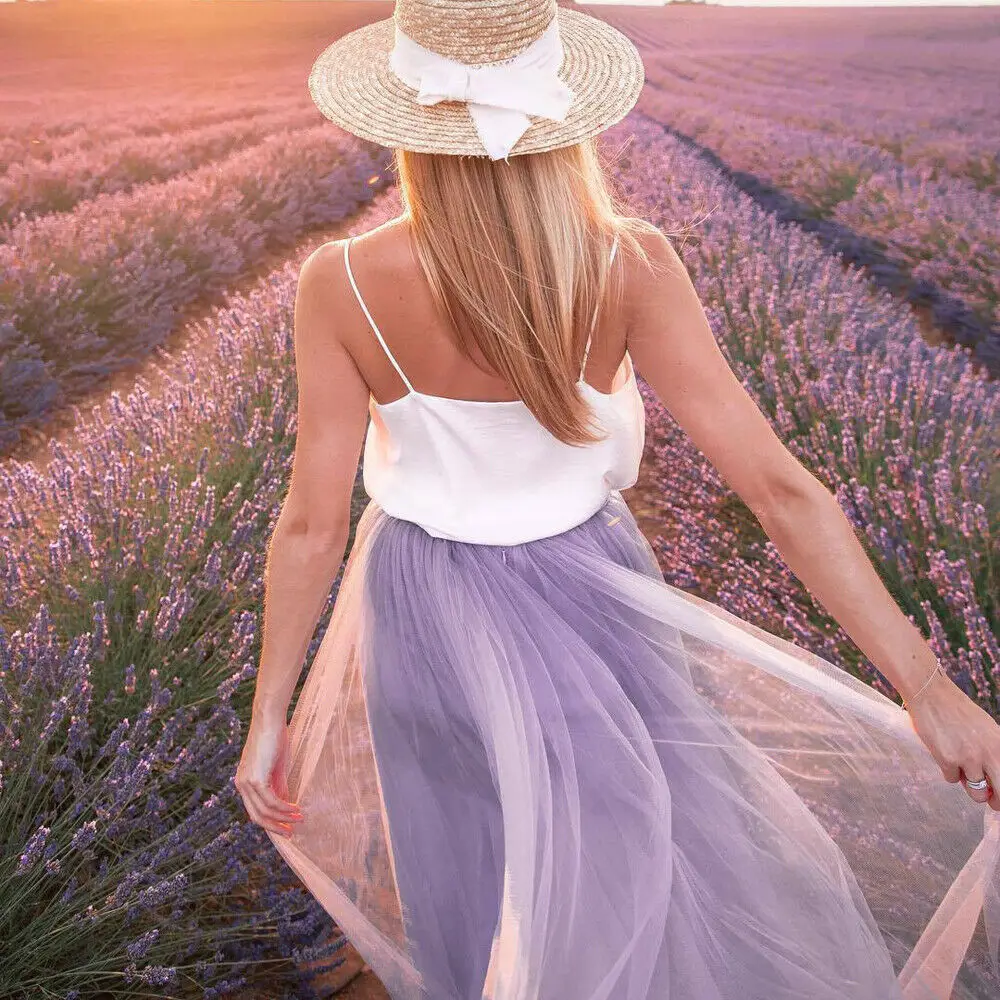 Женская шифоновая юбка Бохо Элегантная двухслойная длинная Плиссированная