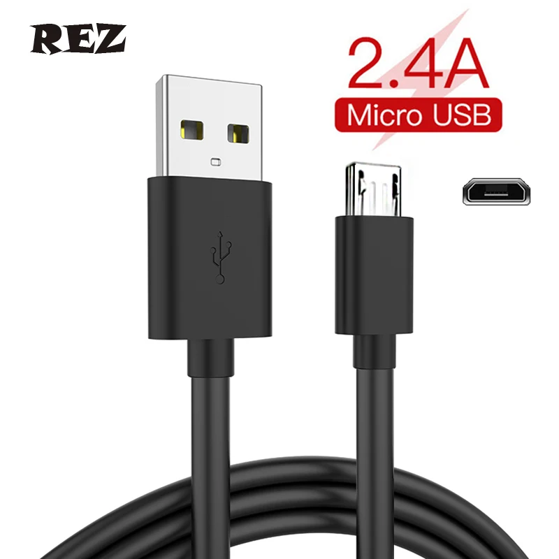 REZ Micro USB кабель 2.4A Быстрая зарядка данных зарядное устройство кабель для Android samsung S6 S7 Edge Xiaomi huawei Microusb шнур USB кабель
