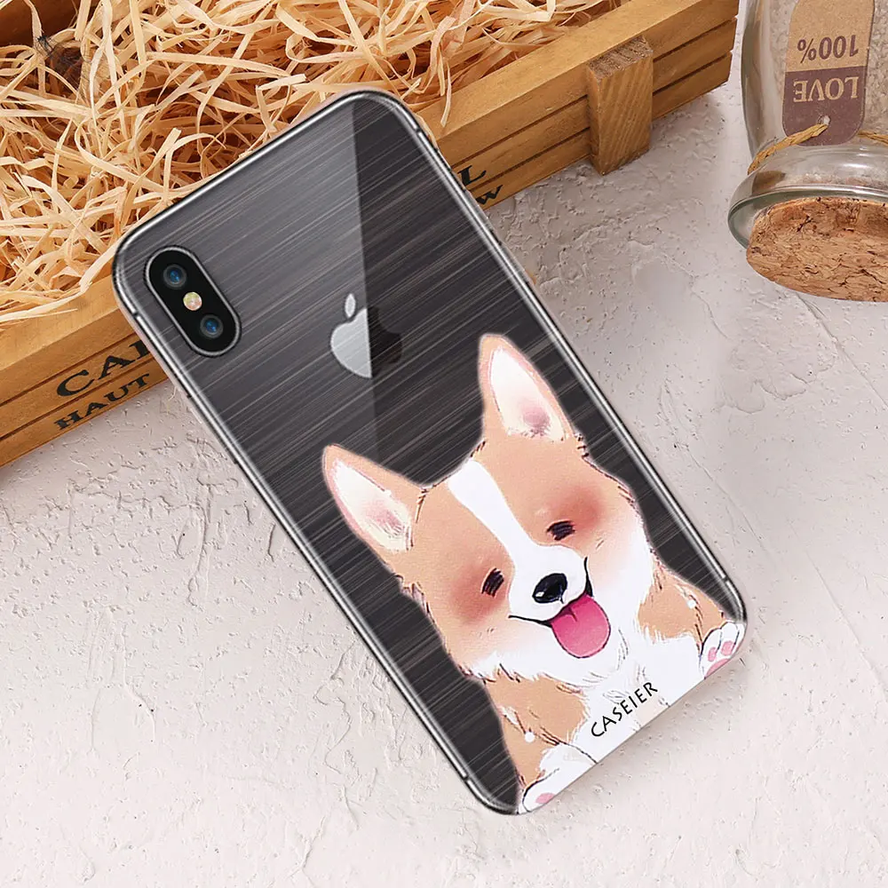 CASEIER милый мягкий чехол для телефона iPhone X 3D рельефный Силиконовый ТПУ 7 8 Plus милые