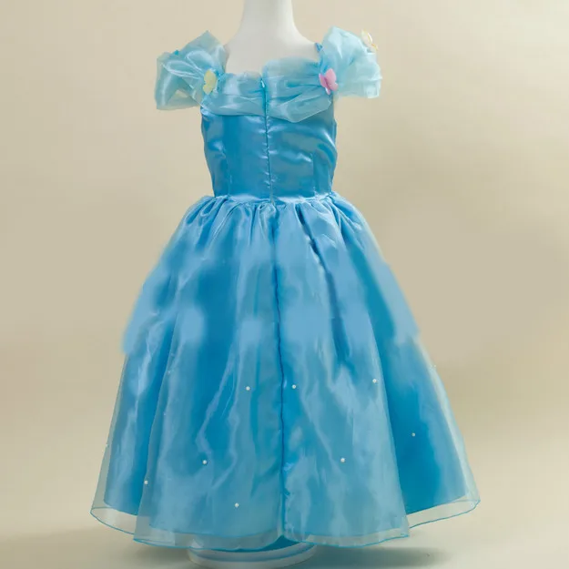 Новинка фантазия синий Menina princesa Infantil Vestido cinderela cendrillon disfraz cenicienta