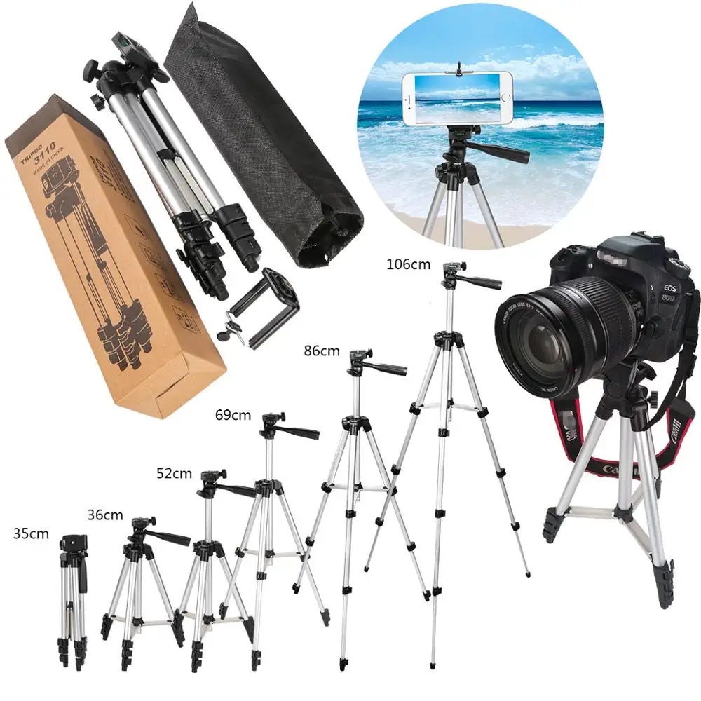 

New Professional camera and mobile phone 2 in 1 multifunctional Tripod Holder with retail box Adjustable four floor high