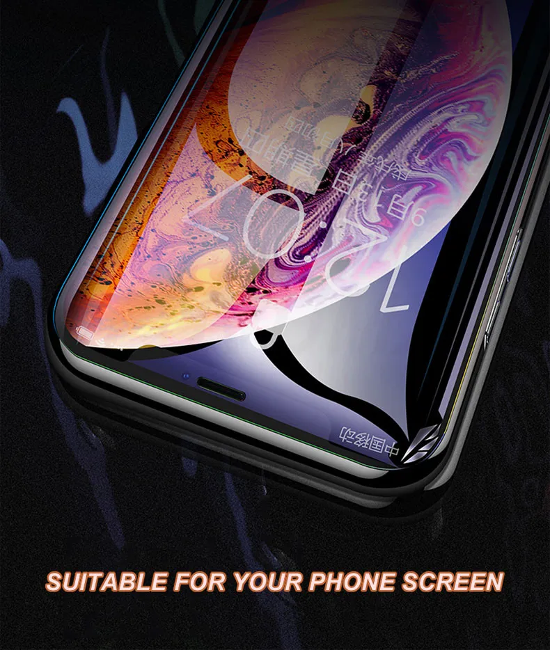 10D защитное стекло против отпечатков пальцев для iPhone X XR XS max защита экрана полное покрытие стекло для iPhone 7 6 6S 8 Plus пленка