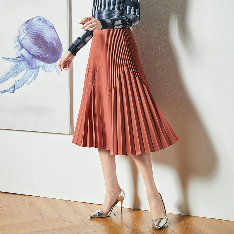 PY 18-926 High-end fashion однотонная плиссированная юбка цветная 2018 | Женская одежда