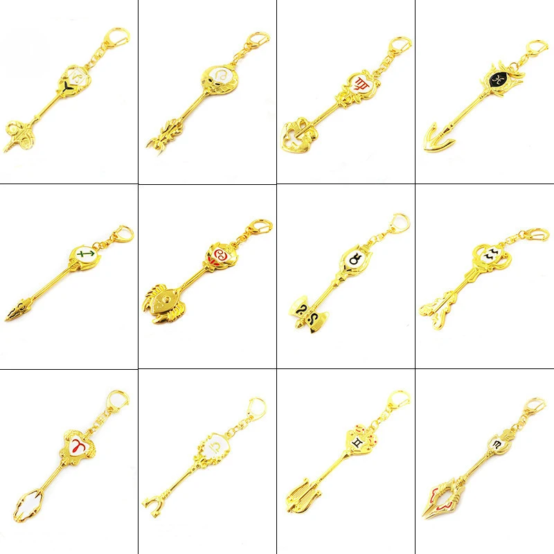 Мода Аниме Сказочный хвост брелки Зодиак Звездный дух волшебник Lucy summons брелок 12