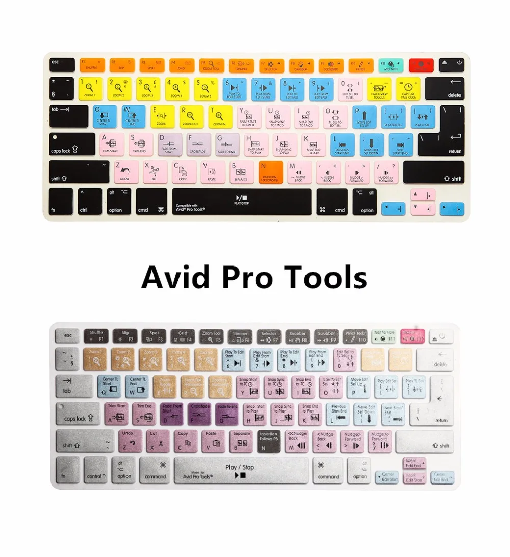 Для iMac Macbook Pro Air 13 15 Avid инструменты сочетания клавиш Защита клавиатуры чехол для