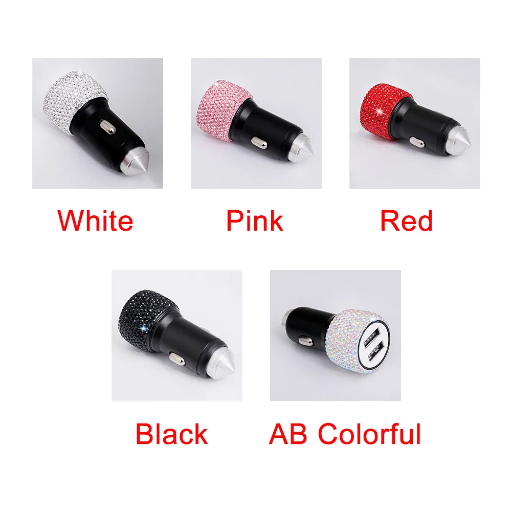 Адаптер зарядное устройство для автомобиля с двумя портами USB Mini 5v Алюминий сплав