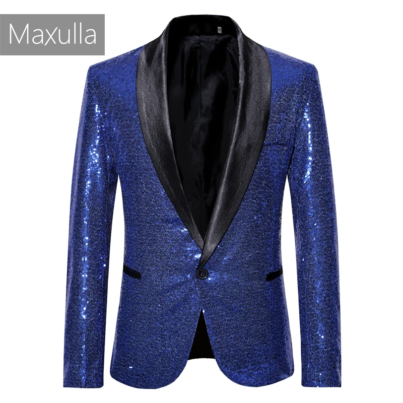 

Maxulla новый блестящий костюм куртки Мужской Блестящий блейзер куртки хип-хоп Повседневный мерцающий костюм Блейзер уличная одежда Mla054