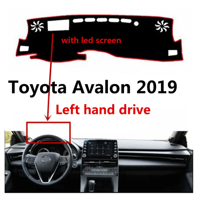 

Крышка приборной панели автомобиля TAIJS для Toyota Avalon 2019 со светодиодным экраном левый руль авто приборная панель коврик для Toyota Avalon