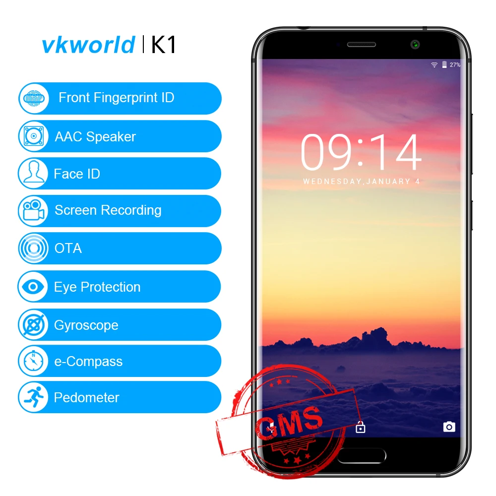 Vkworld K1 сзади три камеры 4G Смартфон Android 8 1 4 Гб Оперативная память 64 Встроенная Octa