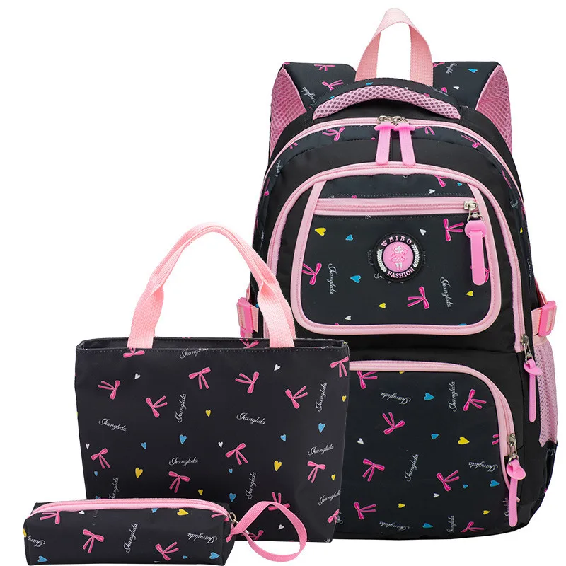 3pcs/set Children School Bags for Girls princess school Backpacks Kids waterproof high quality Backpacks Schoolbag mochila new fashion flower design high quality children school bags backpacks girls kids best students schoolbag waterproof mochila