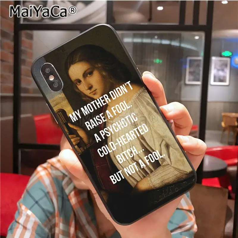 1 MaiYaCa картины лирика чехол для телефона для iphone 11 Pro X XS XR XS MAX 8 7 6 6S Plus 5 5S SE cass - Color: 1