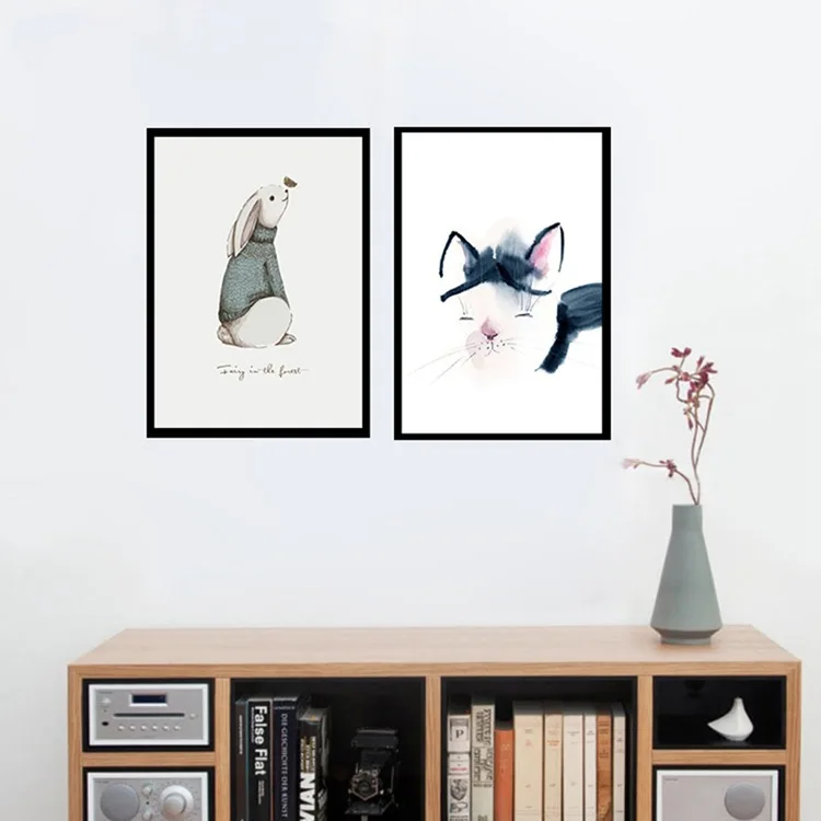 Настенная картина на холсте с короной лягушкой оленем лисой львом|painting poster|posters and