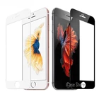 9H полноэкранное цветное закаленное стекло для iPhone 5 5S 5C SE 6 6S Plus 7 7Plus 4,7 дюймов 5,5 дюймов чехол с защитной пленкой для экрана