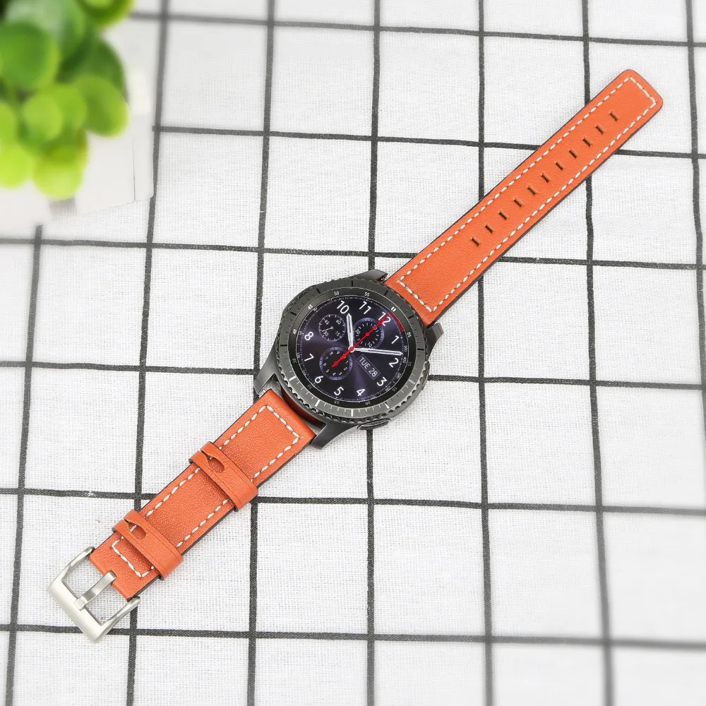 Хохлатая Шестерня S3 frontier ремешок для samsung Galaxy Watch 46 мм S 3 Классический 22 мм кожаный браслет на запястье correa ремешок для часов ремень