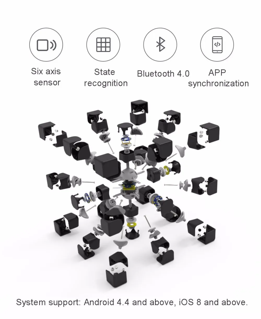 Xiaomi Giiker Super Smart Cube i3 Bluetooth подключение приложение синхронизация зондирования идентификация интеллектуальная игрушка