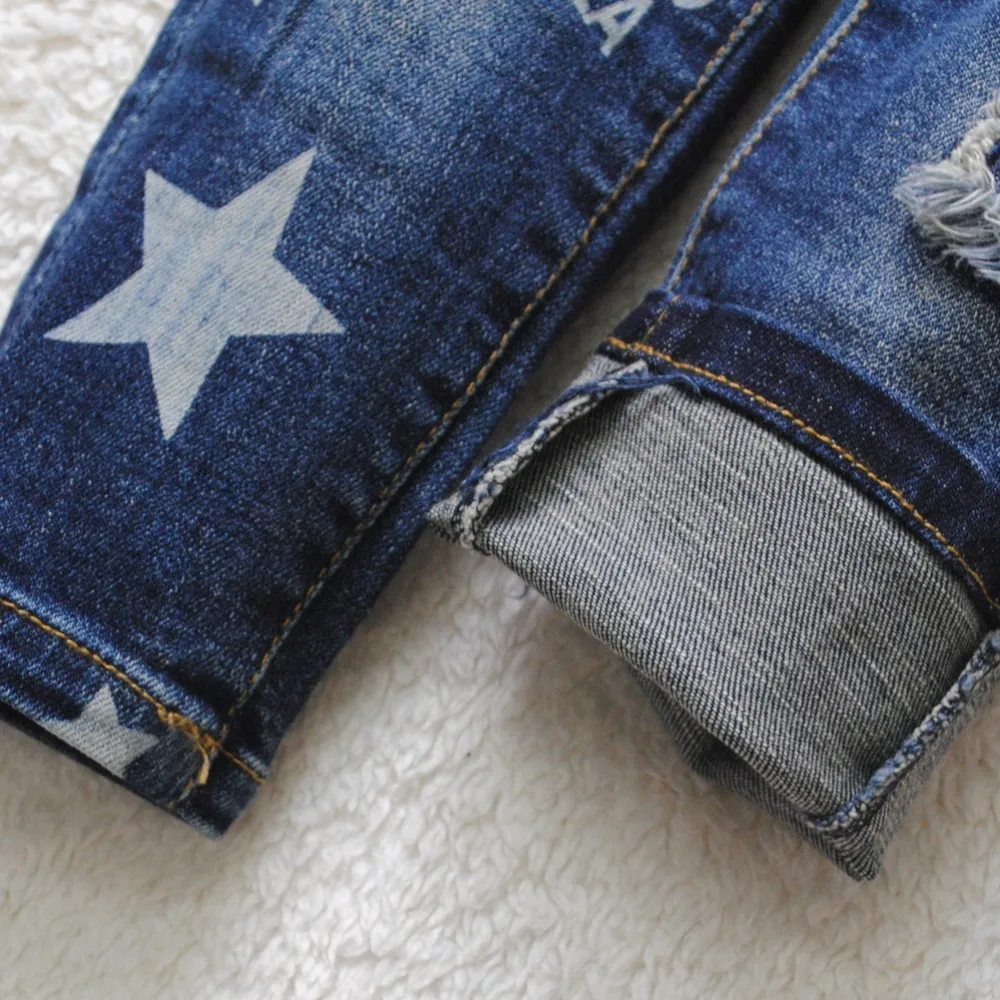4082 kids spring autumn baby boys jeans boy pants soft denim trousers navy blue children fashion new BABY 0-3 years |