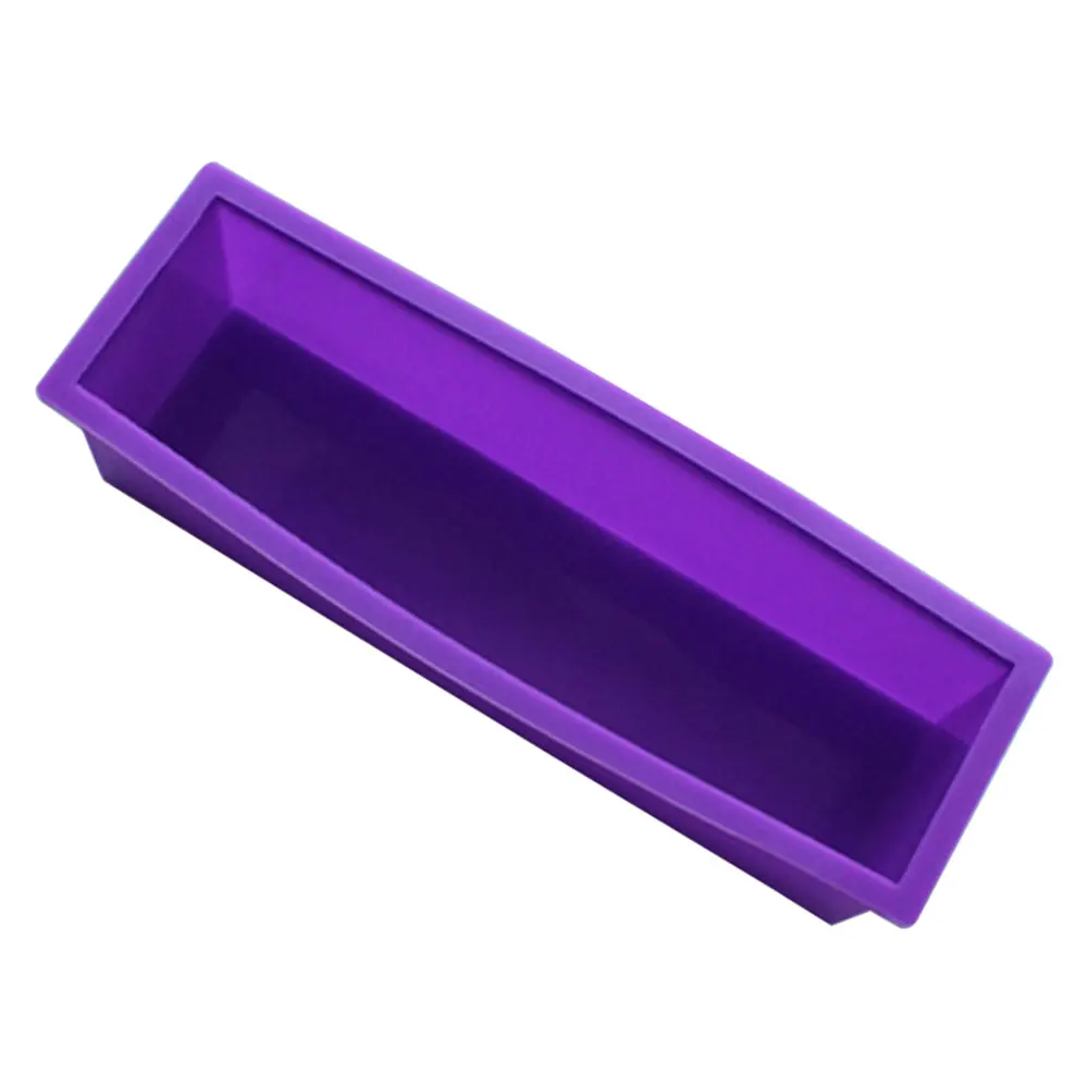 Розовый/Фиолетовый Прямоугольник Силиконовые Мыло каравай формы с