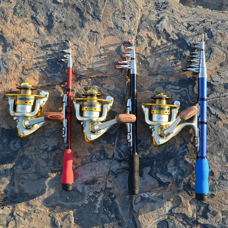 Портативная карманная телескопическая мини удочка FishingLife складная для морской
