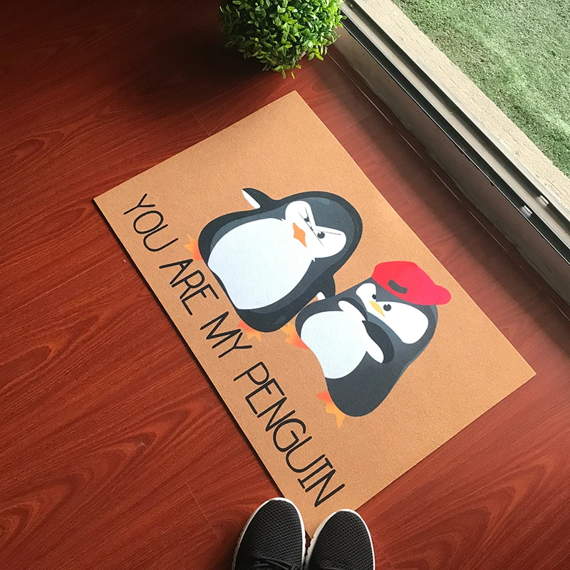 Сделанный на заказ смешной коврик You Are My Penguin дверной для спальни офиса входа