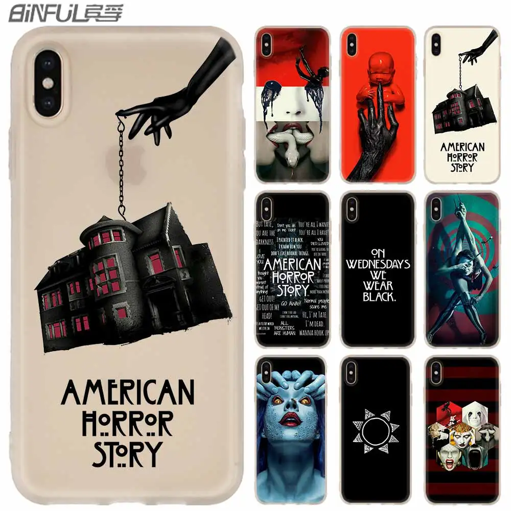 Американская история ужасов страшный силиконовый мягкий чехол для iPhone 11 12 Pro X XS Max