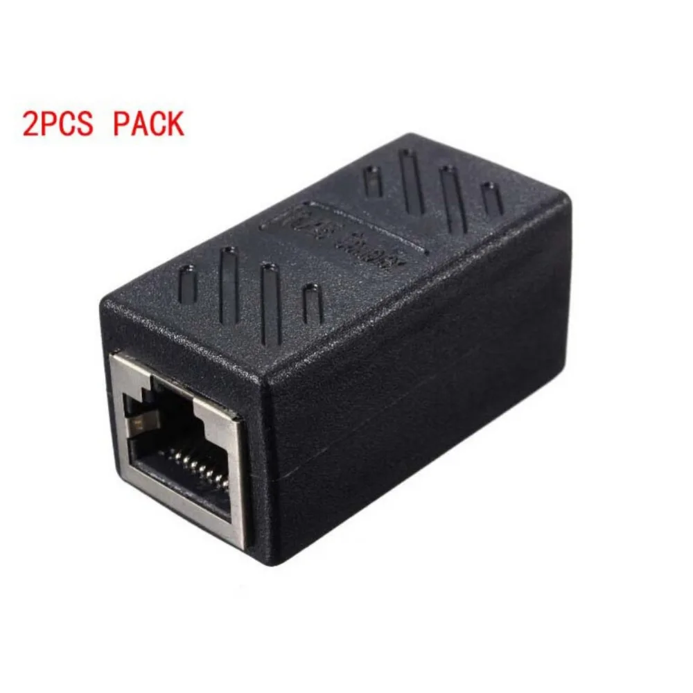 EDAL RJ45 Connector Cat7/6/5e Ethernet Adapter 8P8C Network Extender Extension Cable for 2Pcs Converter |