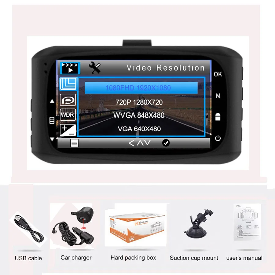 Denicer Видеорегистраторы для автомобилей Dashcam Full HD 1080p видео Регистраторы