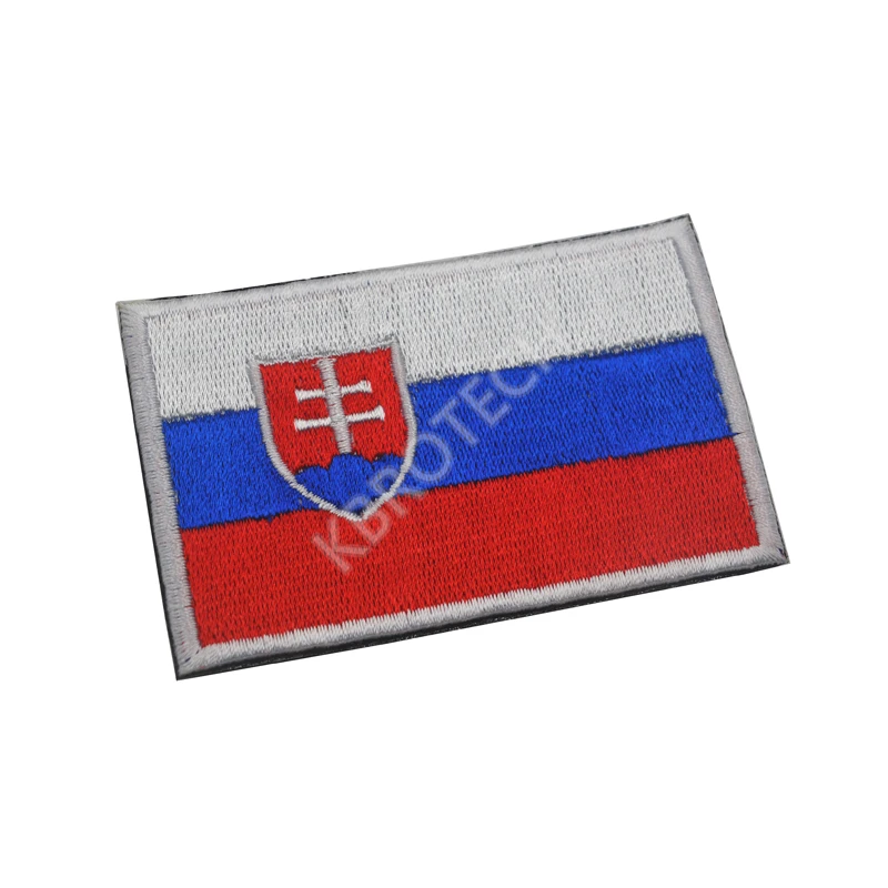 Словацкий Словакия Национальный флаг вышивка патч, вышитые патчи Военная тактическая сумка, сумка на плечо, Марк чехол для телефона на руку ткань Стикеры