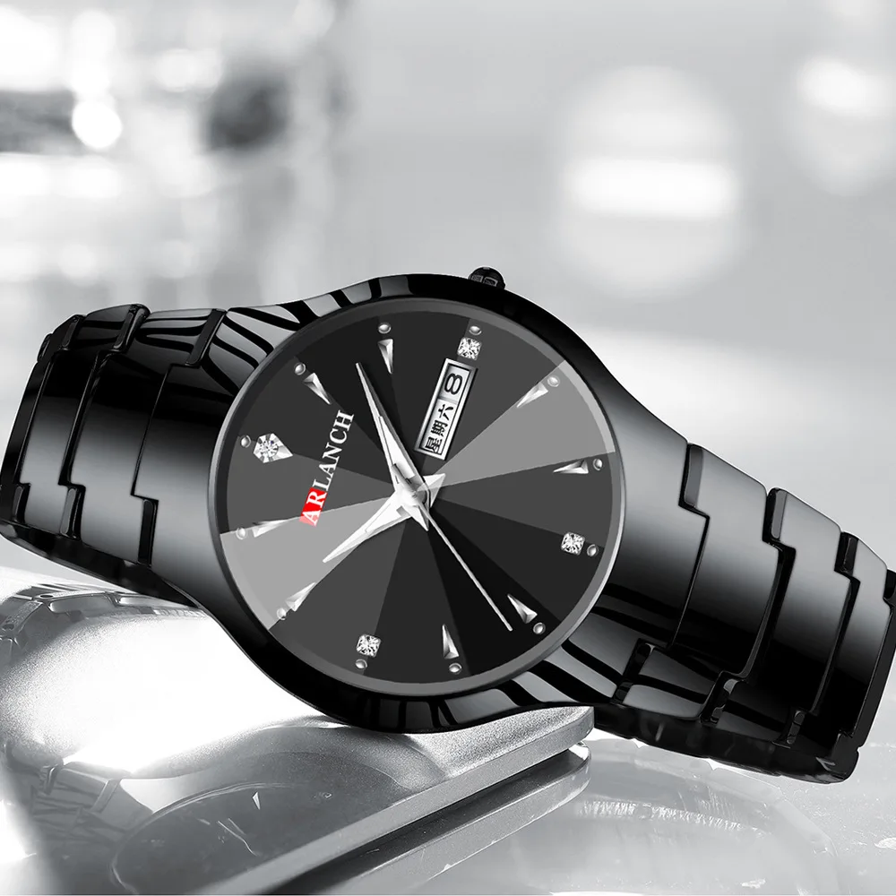 Роскошные мужские наручные Модные кварцевые часы светящиеся водонепроницаемые