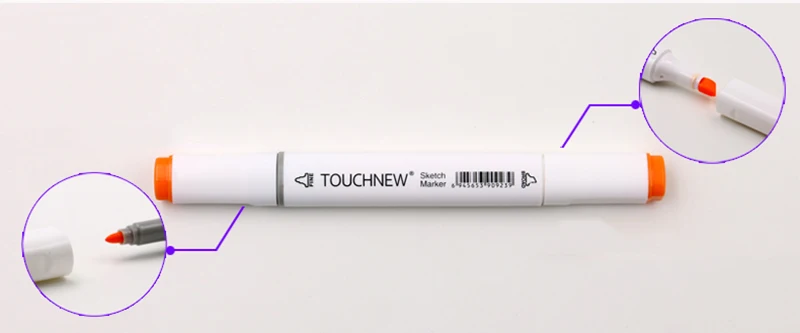 1 шт. TOUCHNEW 168 цветов одиночные художественные маркеры кисти ручки для эскиза на спиртовой основе маркеры двойная голова манга Рисование ручки художественные принадлежности