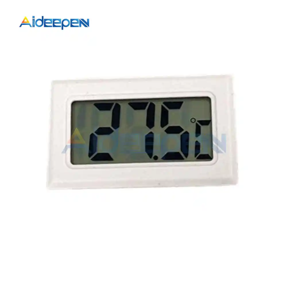 White Встроенный цифровой lcd датчик для холодильника, морозильник, термометр, датчик, термометр, термограф для аквариума, холодильник, 1 м-50~ 110 - Цвет: White