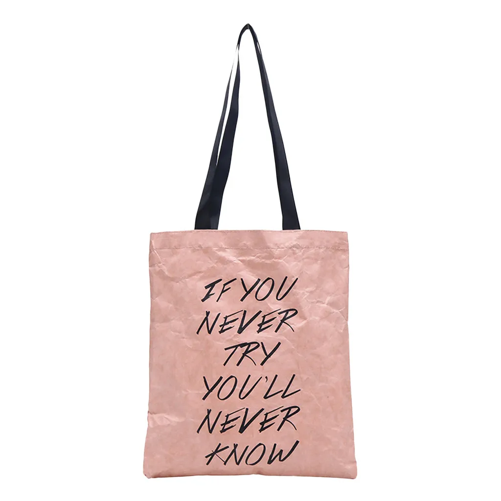 Простой стиль большой размер сумка на плечо женская мода легкая бумажная