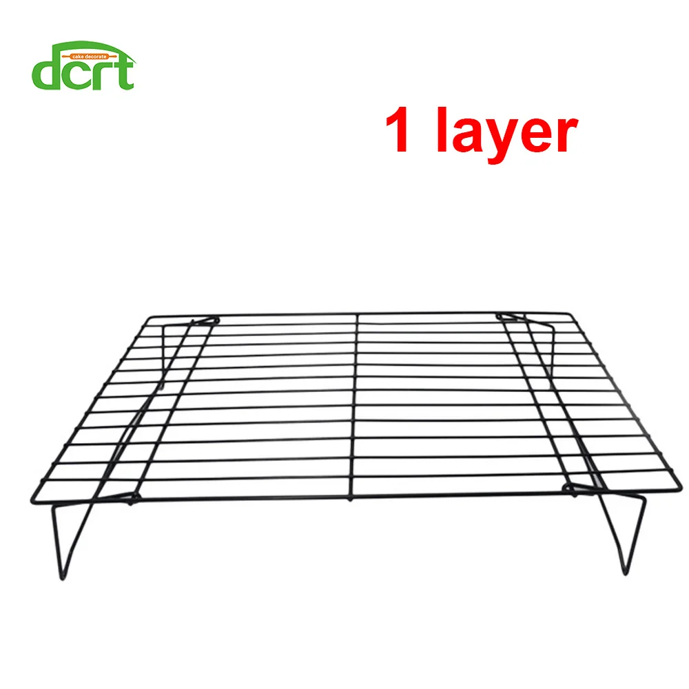 1 Layer Cooling Rack 3 слоя стекируемая стойка для охлаждения торта металлический торт печенье хлебное печенье охлаждающая стойка сетка мат противень кухонные аксессуары - Цвет: 1 Layer Cooling Rack