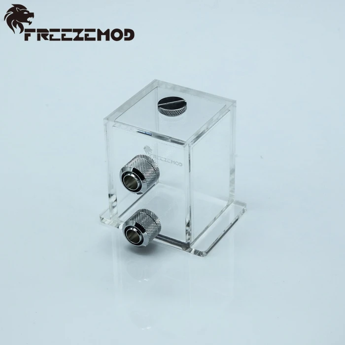 Полностью прозрачный акриловый бак FREEZEMOD PMMA для водяного охлаждения компьютера.