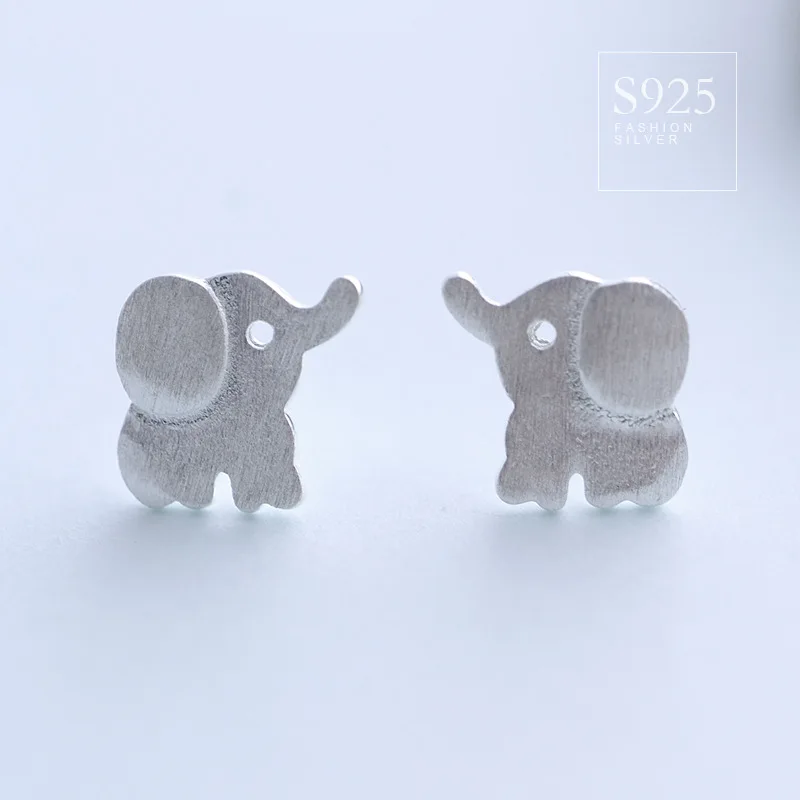 

925 SV Earrings female elephant elephant cute earrings earrings simple anti allergy