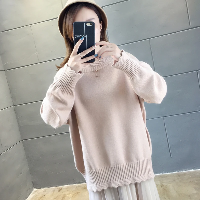 

Вязаный свитер красного цвета в Корейском стиле для осени и зимы, tide-0970-cphy