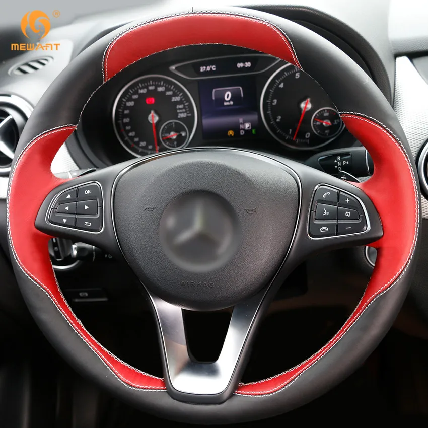 MEWANT черно красная кожаная фотовспышка для Mercedes Benz C180 C200 C260 C300 B200 аксессуары