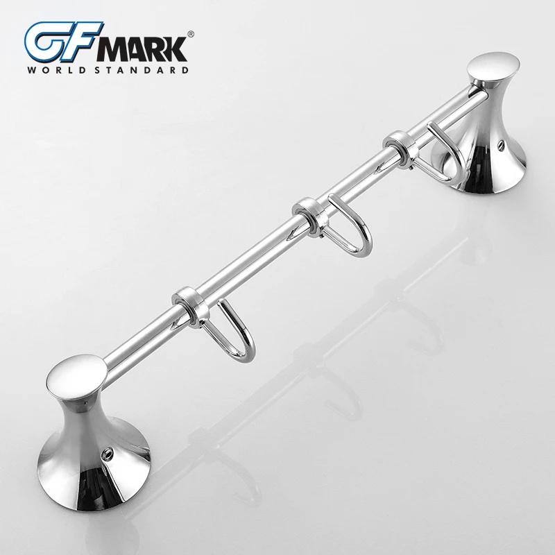 GFmark регулируемые настенные крючки хромированная вешалка из цинкового сплава