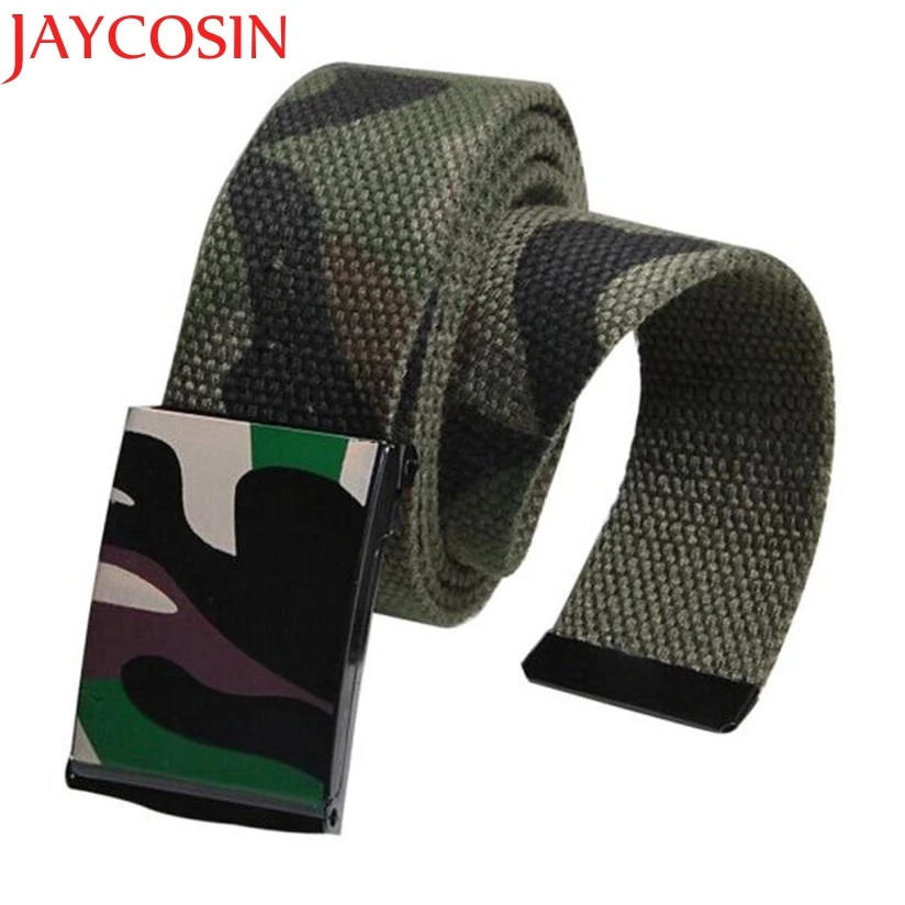 JAYCOSIN Новая мода 1 шт. для мужчин мальчик Армейский Камуфляж полотняный ремень с